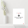 Funny Cute Valentines Day Card - I Love you because you make my tea just right