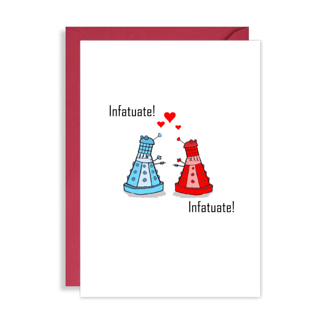 Funny Dr Who Valentines Day Card - Daleks Infatuate!