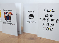 Friends TV Show Themed Greetings Cards - 5 PACK Original Designs - That Card Shop