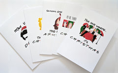 Friends TV Show Themed Christmas Cards - 5 PACK 90s Original Designs - That Card Shop