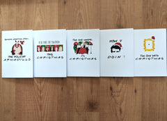 Friends TV Show Themed Christmas Cards - 5 PACK 90s Original Designs - That Card Shop
