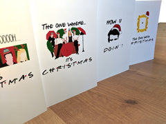 Friends TV Show Themed Christmas Cards - 5 PACK 90s Original Designs - That Card Shop