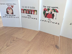 Friends TV Show Themed Christmas Cards - 5 PACK 90s Original Designs - That Card Shop