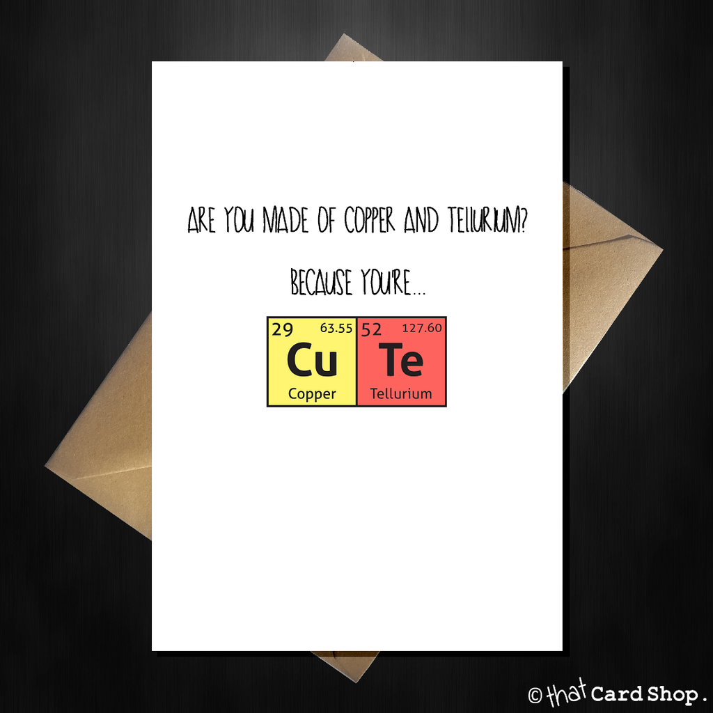 Cute Greetings Card - For the science nerd on any occasion - That Card Shop