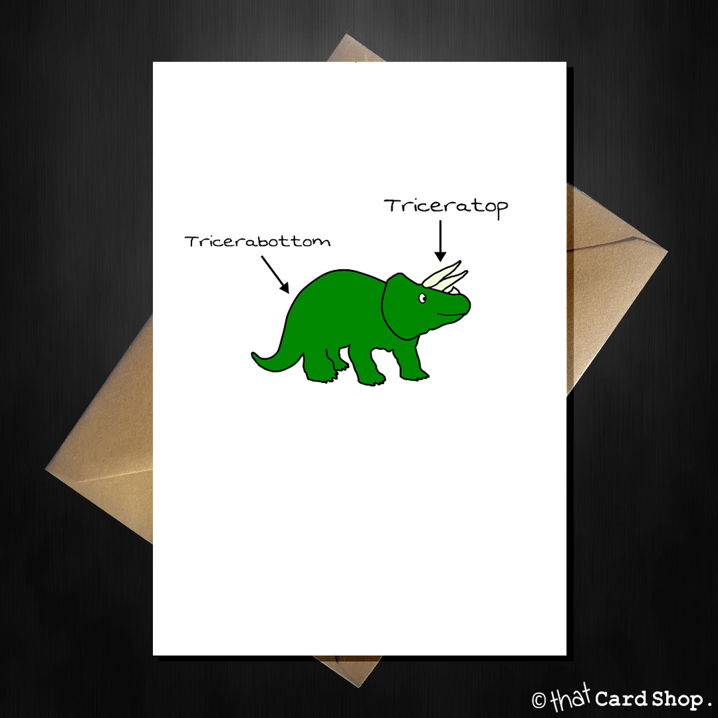 You're Triceratops! Cute Pun Dinosaur Greetings Card - That Card Shop
