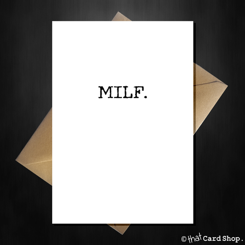 Funny New Baby Congratulations Card - MILF