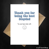 Naughty Birthday Card for your Step-dad - Thank you for being the Best - That Card Shop