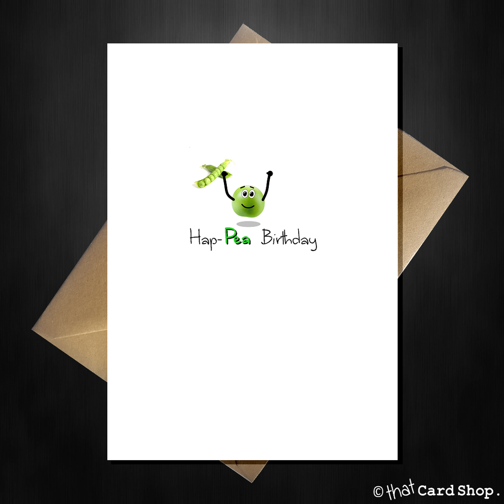 Cute Birthday Card - Hap-pea Birthday! - That Card Shop