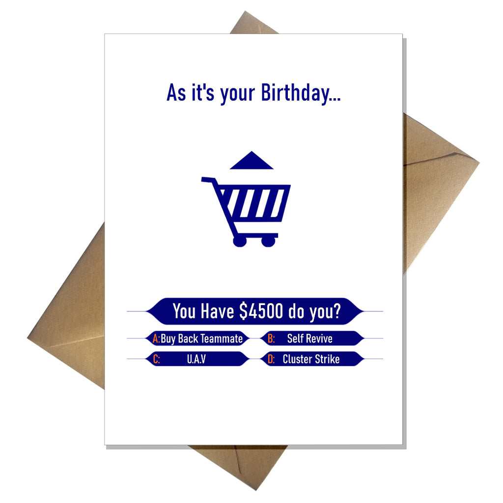 Funny Warzone Birthday Card - Call of duty humour!