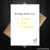Funny Birthday Card for her - a proper bucket list! - That Card Shop