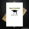 Funny Graduation Card - Congratulations, Err What now? - That Card Shop