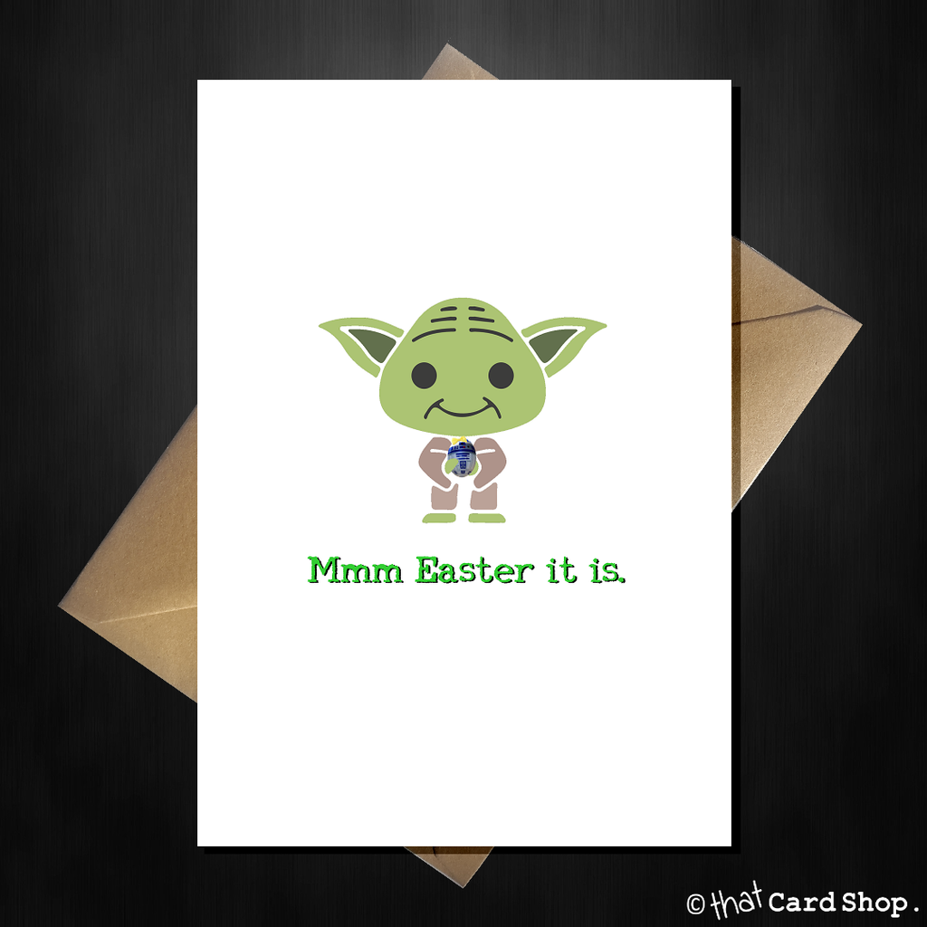 Funny Yoda Easter Card - Mmm Easter it is - That Card Shop