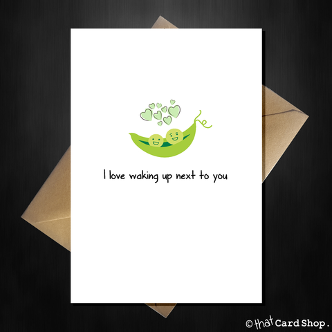 Cute Greetings Card - Two peas in a pod - Birthday / Anniversary