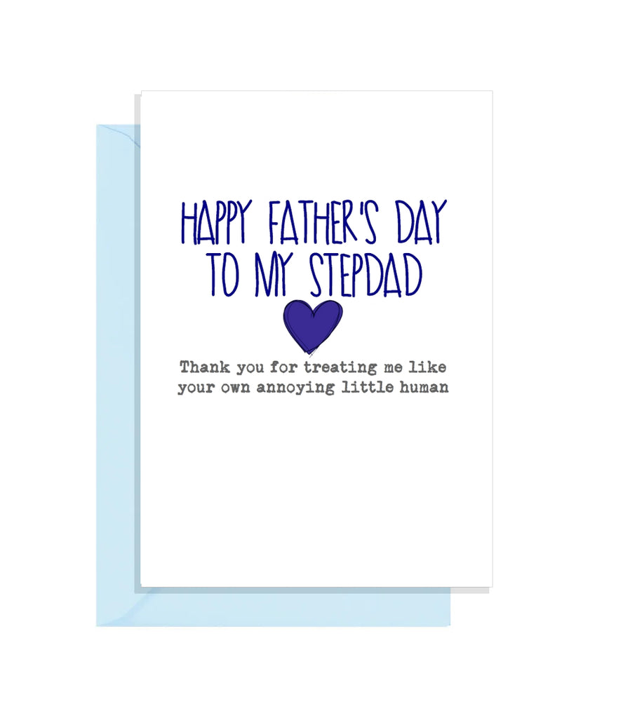 Funny Fathers Day Card for your Step Dad - Thank You Stepdad - Sweet Cards for step-father