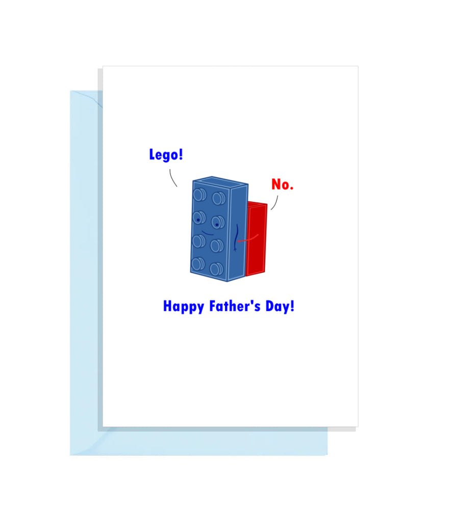 Funny Cute Fathers Day Card - Lego, No!