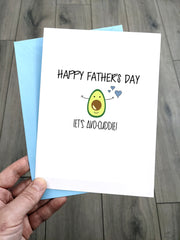Funny Cute Fathers Day Card - Let's Avo Cuddle