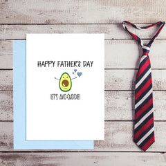 Funny Cute Fathers Day Card - Let's Avo Cuddle