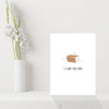 Funny Cute Fathers Day Card - I Loaf You Dad