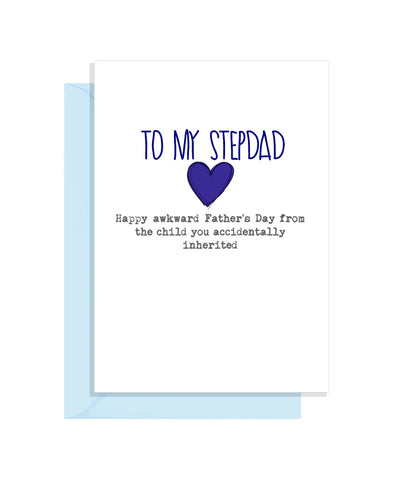 Naughty Fathers Day Card for your Stepdad - Happy Awkward Fathers Day