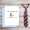 Cute Pun Fathers Day Card - I think you're GRATE Dad