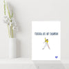 Funny Freddie Mercury Fathers Day Card - You are my champion