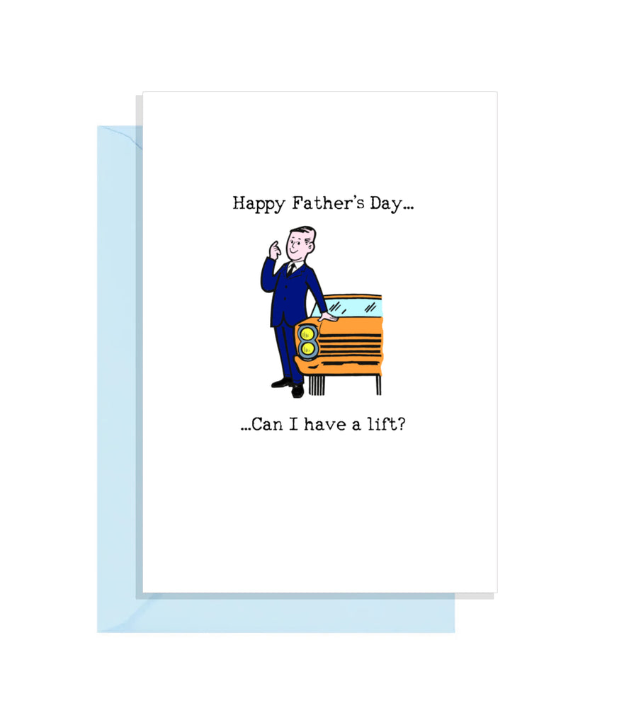 Vintage Design Fathers Day Card - Can I have a lift?