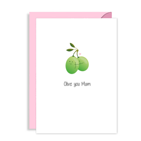 Cute Mothers Day Card - Olive you Mum