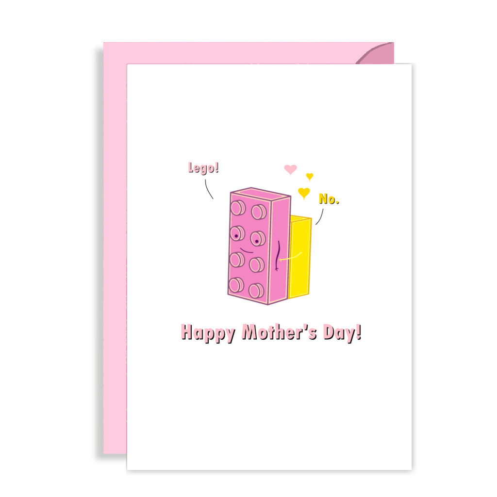 Funny Cute Mother's Day Card - Lego, No!
