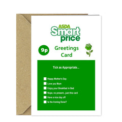 ASDA Mothers Day Card - Smart Price Supermarket Spoof Card