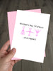 Funny Mothers Day Card - Wine Aerobics
