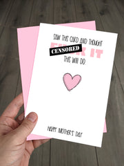 Rude Mothers Day Card - This will do!