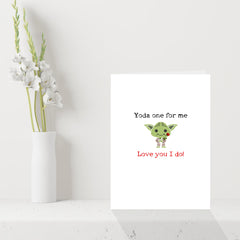 Star Wars Valentines Day Card, Yoda "Love You I do" Cute Funny