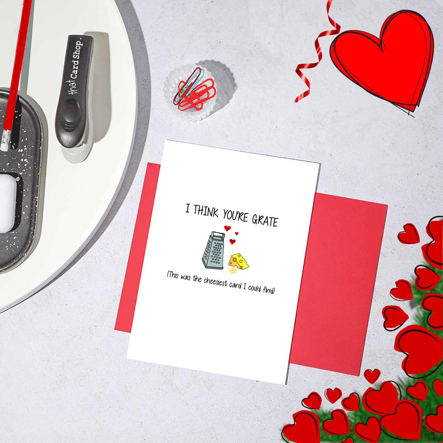 Cute Pun Valentines Day Card - I think you're GRATE – That Card Shop