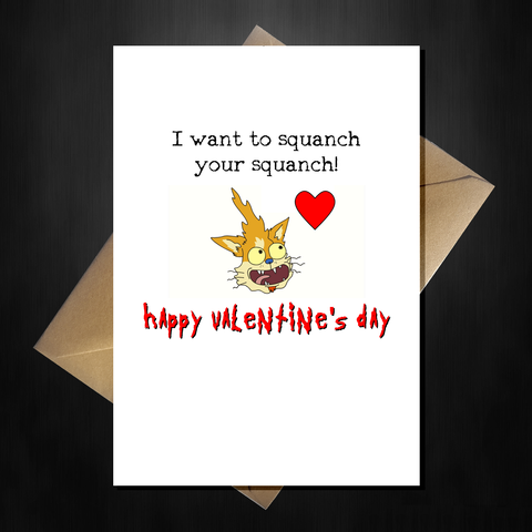 Rick and Morty Squanch Funny Valentines Card