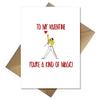 Funny Freddie Mercury Valentines Card - You're a Kind of Magic! - That Card Shop
