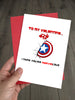 Funny Marvel Valentines Day Card - Captain America thinks you're Marvel-lous!