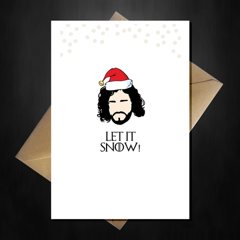 Funny Game of Thrones Christmas Card - Let it Snow