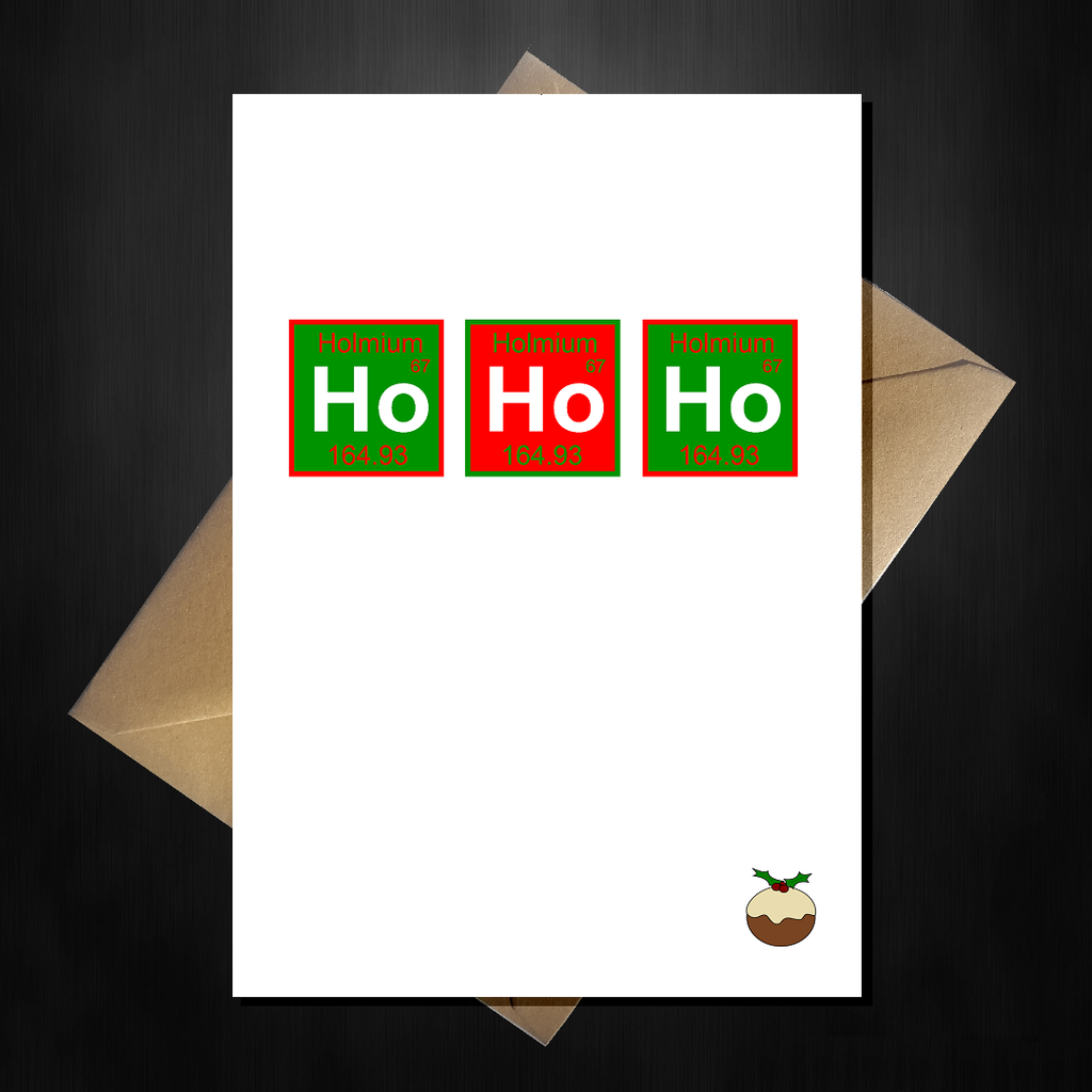 Funny Scientific Christmas Card - Ho Ho Ho Periodic Table - That Card Shop