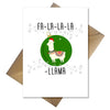 Llama Christmas Card - Funny Fa-la-la-llama Joke Pun Festive card - That Card Shop