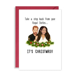Funny Harry and Meghan Christmas Card - The Sussex's take a step back!