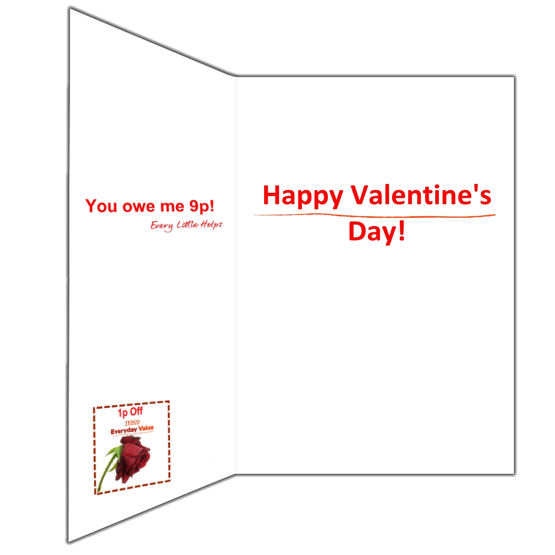 Tesco Everyday Value Valentines Day Card - Funny Spoof Supermarket Car – That Card Shop tesco-everyday-value-valentines-day-card-funny-spoof-supermarket-car-that-card-shop